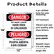 Signmission Do Not Leave Door Open Or Unlocked Bilingual, 12 in W x Rectangle, Plastic OS-2PACK-DS-P-1218-VS-1152 - alternate 2